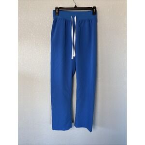 FIGS High Waist Livingston Basic Scrub Pants Straight Leg 2 Pocket Blue Women